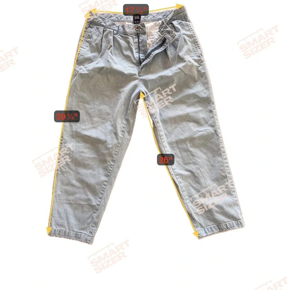 BDG Urban Outfitters Pleated Light Wash Denim Jeans‎ 34 30 Relaxed Fit